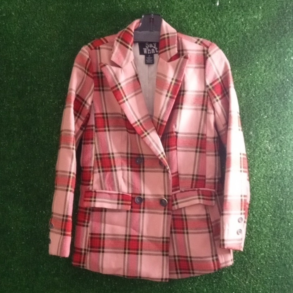Say What Plaid Blazer